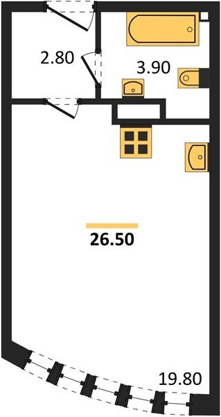 Фото №1: Студия 26 м² - Краснодар, Прикубанский внутригородской округ, мкр. жилой комплекс Самолёт-6