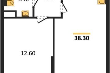 Фото №1: 1-комнатная квартира 38 м² - Краснодар, мкр. жилой комплекс Самолёт-6, 