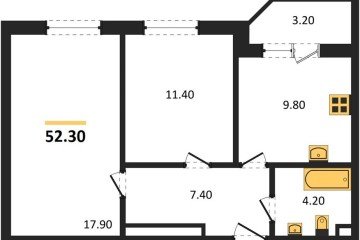 Фото №1: 2-комнатная квартира 52 м² - Краснодар, мкр. жилой комплекс Спортивная Деревня, 