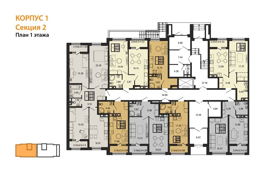Фото №7: 1-комнатная квартира 41 м² - Кропоткин, ЖК Суворов