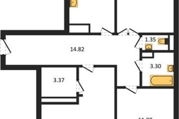 Фото №1: 3-комнатная квартира 88 м² - Краснодар, мкр. Музыкальный, ул. Российская, 257/7