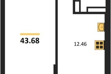 Фото №1: 1-комнатная квартира 44 м² - Краснодар, мкр. Горхутор, 