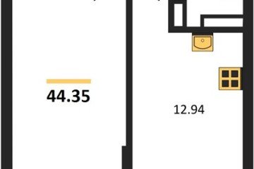 Фото №1: 1-комнатная квартира 44 м² - Краснодар, мкр. Горхутор, 