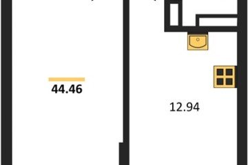 Фото №1: 1-комнатная квартира 44 м² - Краснодар, мкр. Горхутор, 