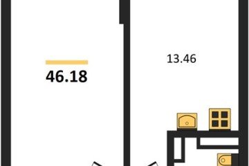 Фото №1: 1-комнатная квартира 46 м² - Краснодар, мкр. Горхутор, 