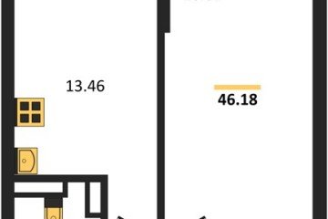Фото №1: 1-комнатная квартира 46 м² - Краснодар, мкр. Горхутор, 