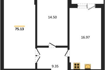 Фото №1: 2-комнатная квартира 75 м² - Краснодар, мкр. Горхутор, 