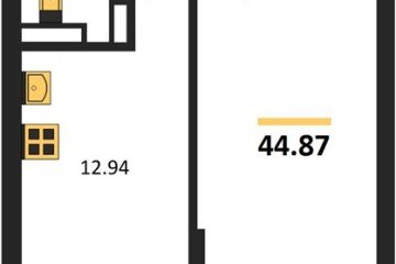 Фото №1: 1-комнатная квартира 44 м² - Краснодар, мкр. Горхутор, 