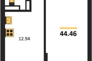 Фото №1: 1-комнатная квартира 44 м² - Краснодар, мкр. Горхутор, 