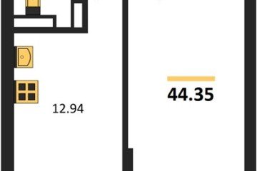 Фото №1: 1-комнатная квартира 44 м² - Краснодар, мкр. Горхутор, 