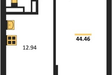 Фото №1: 1-комнатная квартира 44 м² - Краснодар, мкр. Горхутор, 