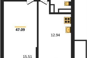 Фото №1: 1-комнатная квартира 46 м² - Краснодар, мкр. Горхутор, 