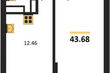 Фото №1: 1-комнатная квартира 44 м² - Краснодар, мкр. Горхутор, 