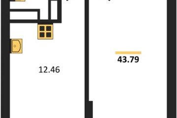 Фото №1: 1-комнатная квартира 44 м² - Краснодар, мкр. Горхутор, 