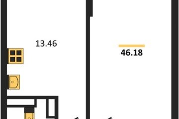 Фото №1: 1-комнатная квартира 45 м² - Краснодар, мкр. Горхутор, 