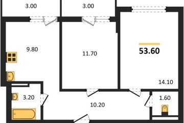 Фото №1: 2-комнатная квартира 53 м² - Краснодар, мкр. Прикубанский внутригородской округ, ул. Героя Владислава Посадского, 17