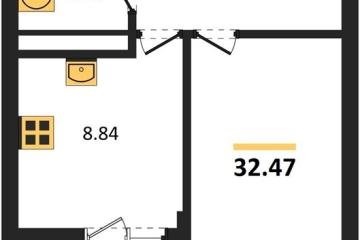 Фото №1: 1-комнатная квартира 32 м² - Новая Адыгея, мкр. жилой комплекс Ритм, 