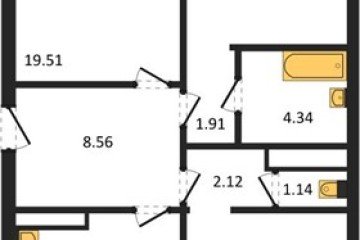 Фото №1: 3-комнатная квартира 85 м² - Майкоп, ул. Владимира Жоги, 4