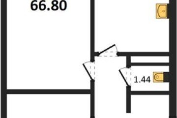 Фото №1: 2-комнатная квартира 65 м² - Яблоновский, ул. Шоссейная, 65