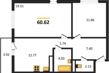 Фото №1: 2-комнатная квартира 60 м² - Майкоп, ул. Олега Цокова, 2