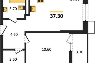 Фото №1: 1-комнатная квартира 37 м² - Майкоп, 