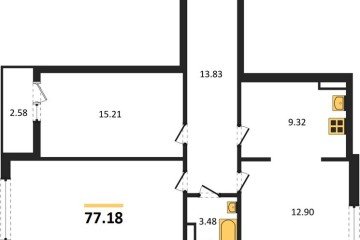 Фото №1: 3-комнатная квартира 77 м² - Берёзовый, мкр. жилой комплекс Молодёжный-2, ул. имени Профессора Малигонова, 42/2к1