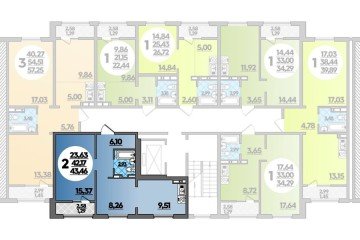 Фото №5: 2-комнатная квартира 57 м² - Берёзовый, мкр. жилой комплекс Молодёжный-2, ул. имени Профессора Малигонова, 42/2к1