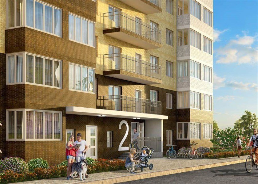 Фото №2: 2-комнатная квартира 43 м² - Краснодар, жилой комплекс Улыбка, ул. имени Героя Георгия Бочарникова, 2