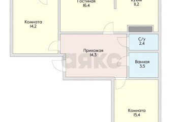 Фото №4: 3-комнатная квартира 77 м² - Краснодар, мкр. жилой комплекс Айвазовский, ул. Старокубанская, 123А
