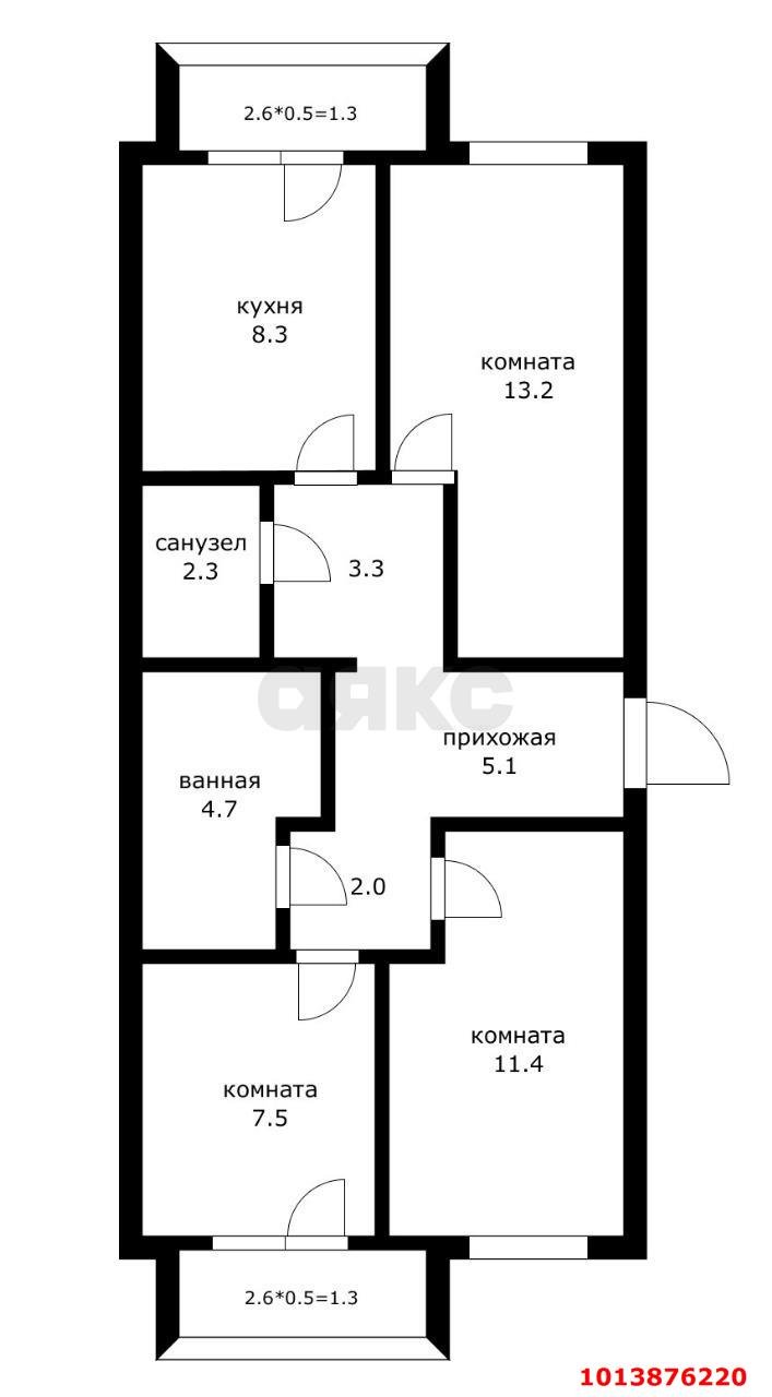 Фото №16: 3-комнатная квартира 63 м² - Яблоновский, ул. Майкопская, 44