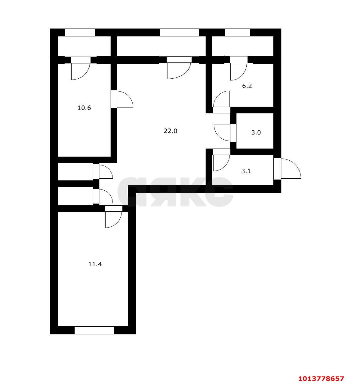 Фото №12: 3-комнатная квартира 57 м² - Новороссийск, р. Центральный, пр-кт Ленина, 22