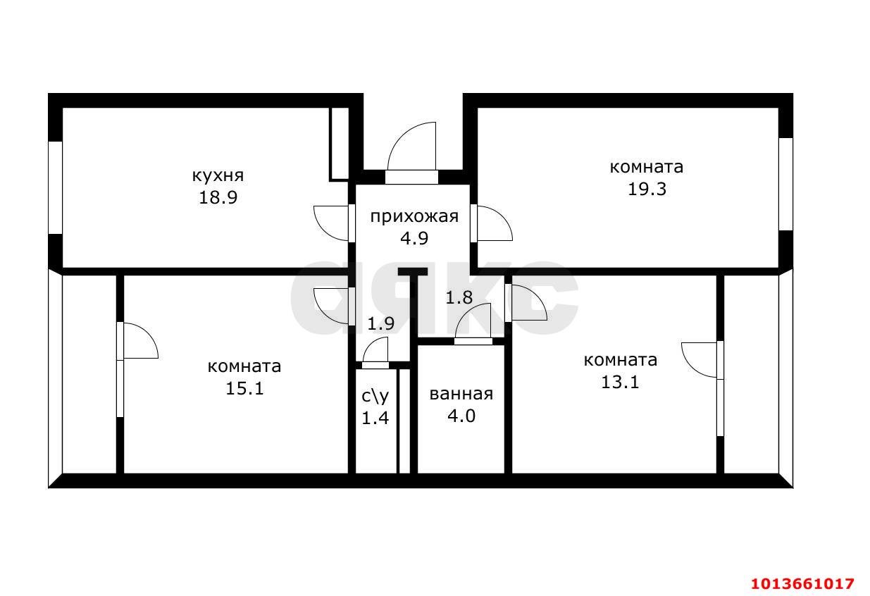Фото №17: 3-комнатная квартира 88 м² - Краснодар, Восточно-Кругликовский, ул. Героя А.А. Аверкиева, 16