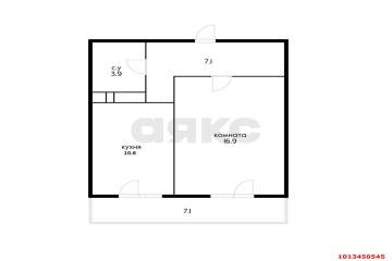 Фото №1: 1-комнатная квартира 45 м² - Краснодар, мкр. Гидростроителей, ул. Трудовой Славы, 43