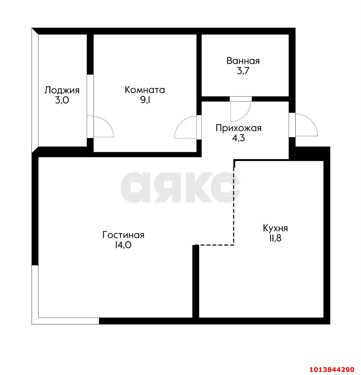 Фото №14: 2-комнатная квартира 49 м² - Краснодар, жилой комплекс Самолёт-3, ул. Ивана Беличенко, 87