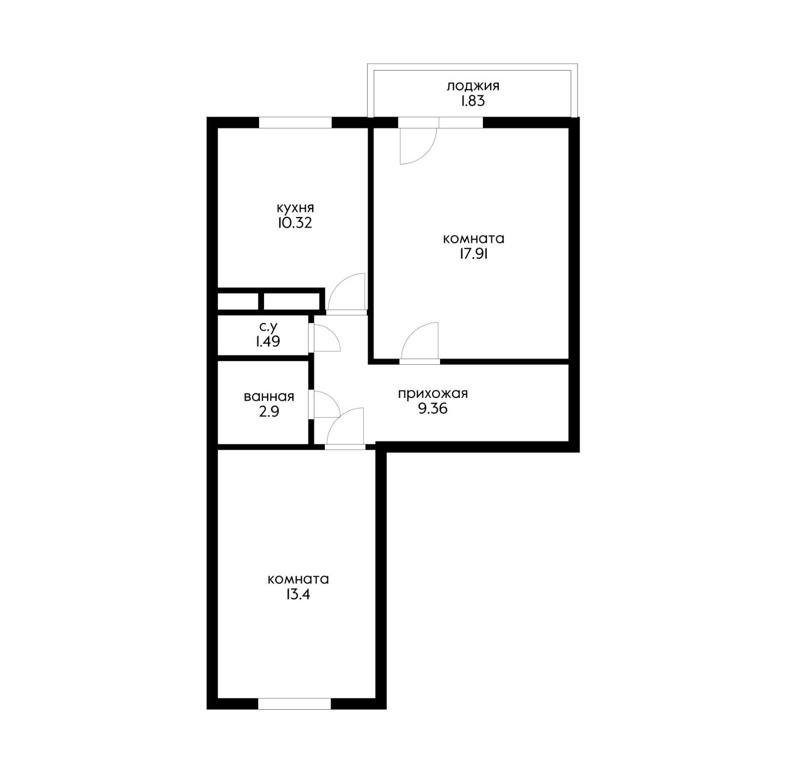 Фото №11: 2-комнатная квартира 55 м² - Яблоновский, ул. Гагарина, 192к5