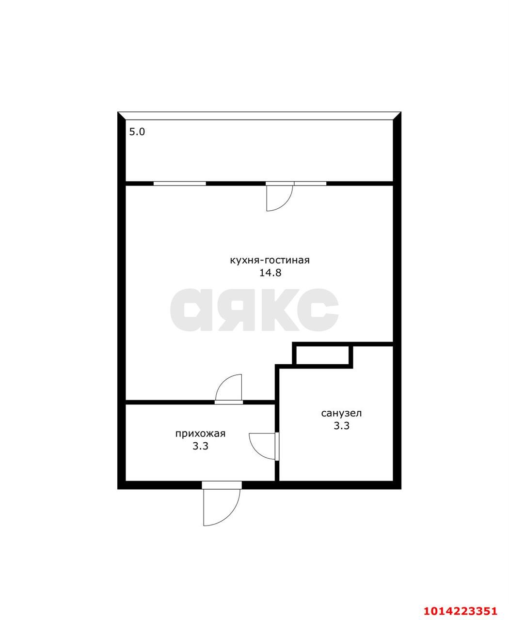 Фото №11: Студия 27 м² - Краснодар, жилой комплекс Самолёт-2, ул. Западный Обход, 57к1