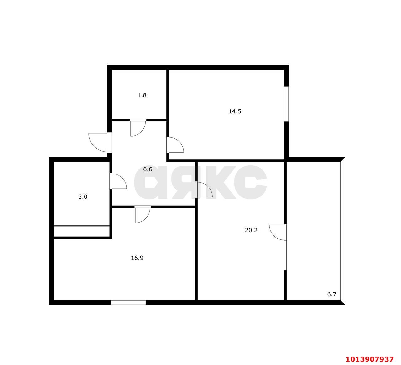 Фото №12: 2-комнатная квартира 61 м² - Краснодар, жилой комплекс Радуга, ул. Евгении Жигуленко, 7к2