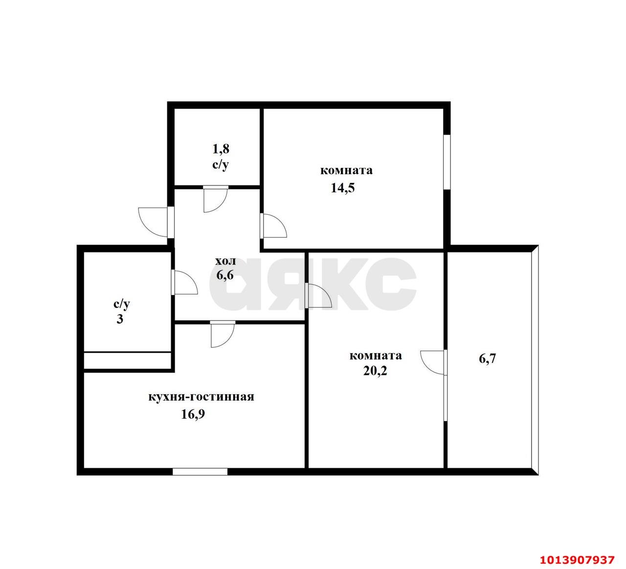 Фото №10: 2-комнатная квартира 70 м² - Краснодар, жилой комплекс Радуга, ул. Евгении Жигуленко, 7к2