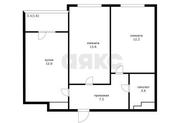 Фото №2: 2-комнатная квартира 50 м² - Краснодар, мкр. жилой комплекс Все Свои, ул. Колхозная, 5/2к4