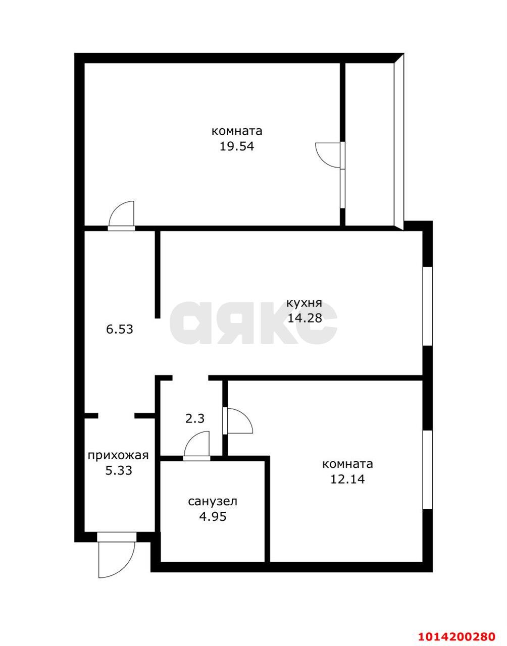 Фото №8: 2-комнатная квартира 64 м² - Краснодар, Западный внутригородской округ, мкр. Юбилейный, б-р Платановый, 2