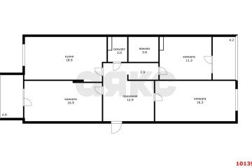 Фото №1: 3-комнатная квартира 90 м² - Краснодар, мкр. Восточно-Кругликовский, ул. им. Героя Яцкова И.В., 12