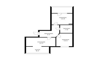 Фото №3: 3-комнатная квартира 78 м² - Краснодар, мкр. Школьный, ул. Школьная, 15/5