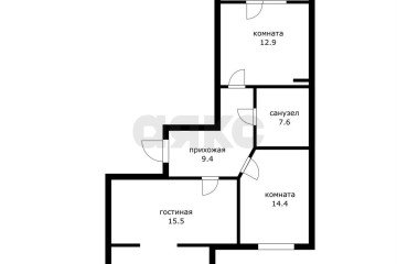Фото №3: 3-комнатная квартира 68 м² - Краснодар, мкр. Школьный, ул. Школьная, 15/5