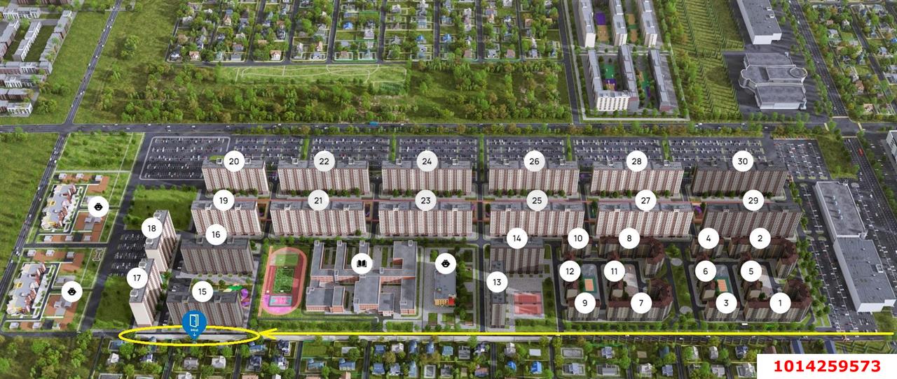 Фото №2: Коммерция 30 м² - Краснодар, Прикубанский внутригородской округ, мкр. жилой комплекс Дыхание, ул. Лётчика Позднякова, 2сВ