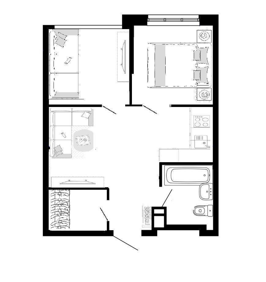 Фото №11: 2-комнатная квартира 43 м² - Краснодар, Молодёжный, жилой комплекс Семейный Парк, мкр. Прикубанский внутригородской округ, ул. Душистая, 60к2