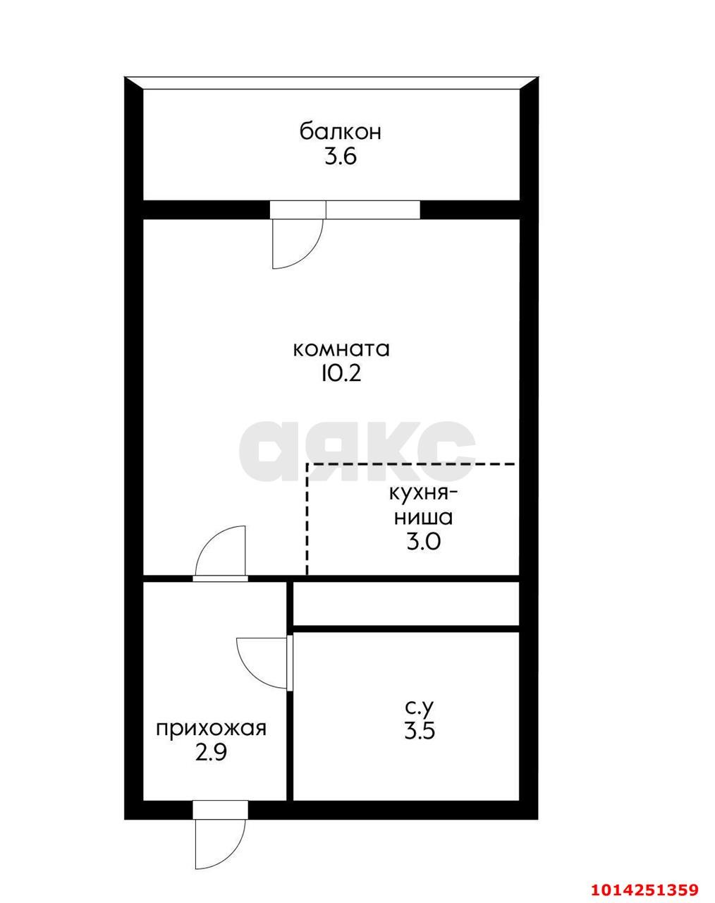 Фото №7: Студия 23 м² - Краснодар, жилой комплекс Свобода, ул. Домбайская, 55к6