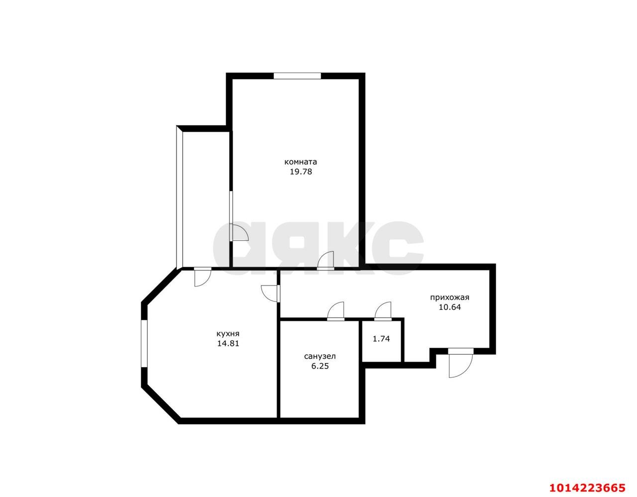 Фото №1: 1-комнатная квартира 58 м² - Краснодар, Восточно-Кругликовский, ул. Черкасская, 61