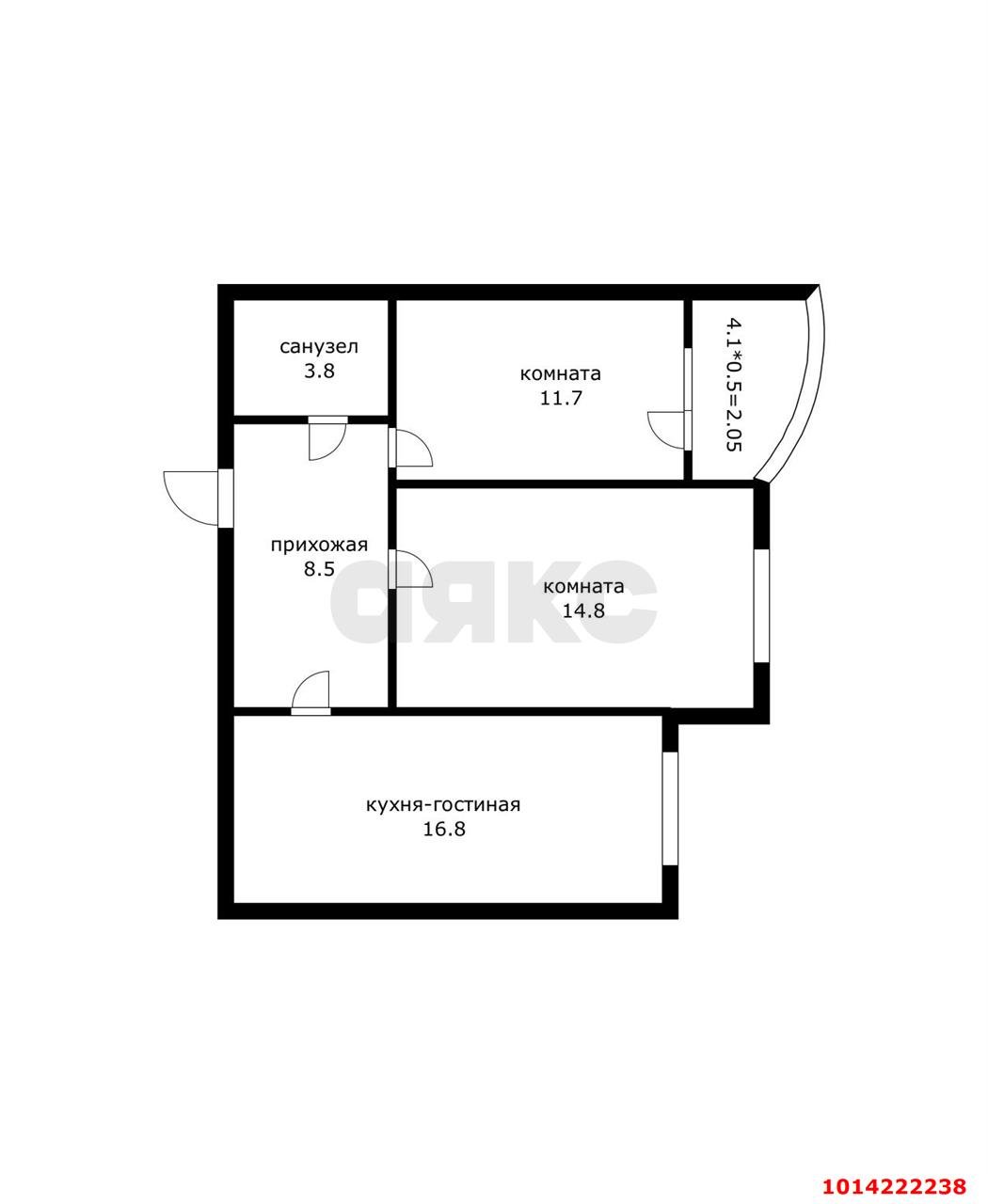Фото №9: 2-комнатная квартира 57 м² - Краснодар, Любимово, 10
