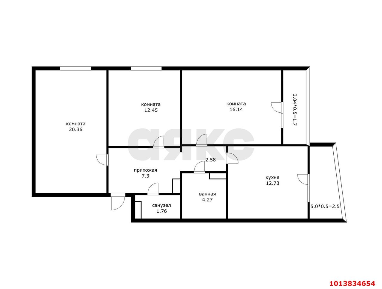 Фото №8: 3-комнатная квартира 85 м² - Краснодар, Центральный, ул. Севастопольская, 6/1