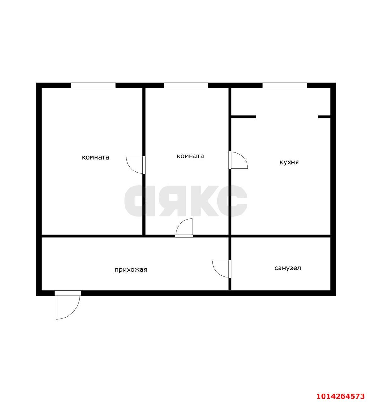 Фото №5: 2-комнатная квартира 60 м² - Яблоновский, жилой комплекс Компаньон-Сити, ул. Шоссейная, 63к7